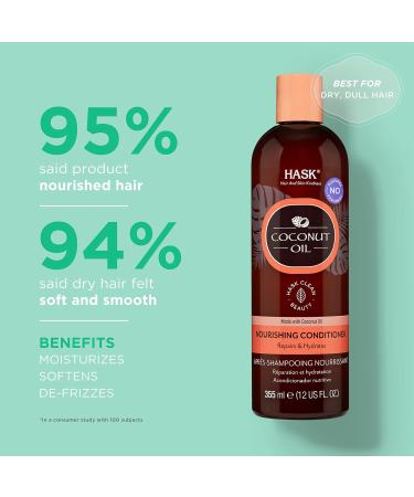 Hask Conditioner Monoi Coconut Oil - Nourishing Hair Treatment 355 ml | Best for Healthy Shiny Hair - Buy Online Now - Buy Online on GoSupps.com