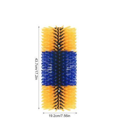 Generic Cattle Scratch Brush - Cow Brush for Itching Relief | Perfect for Cattle Horses Sheep & Pigs - Yellow - Buy Online on GoSupps.com