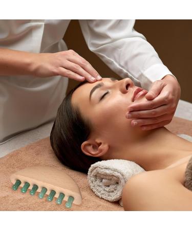 Beaupretty Scalp Massager Comb - Gua Sha Jade Wooden Comb for Stress Relief & Relaxation - International Shipping Available - Buy Online on GoSupps.com