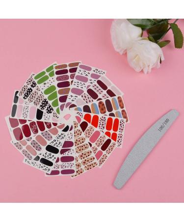 Kalolary 20 Sheet 3D Nail Film & Self-Adhesive Nail Stickers with Nail File - DIY Nail Art for Women & Girls - Buy Online on GoSupps.com