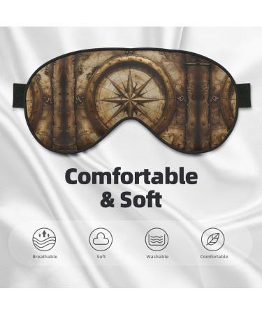 Soft Sleep Mask with Compass Card Breathable Eye Patch Perfect for Travel and Relaxation - Buy Online on GoSupps.com
