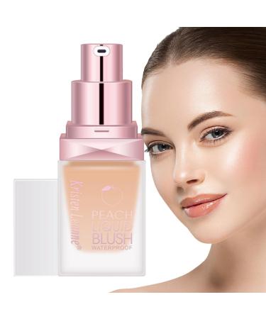WOBBLO Liquid Blush | Cream Blush 18ml Natural Look Facial Blush Long Lasting Water Resistant Blush Cheek Stick Blush H edo Finish 6#