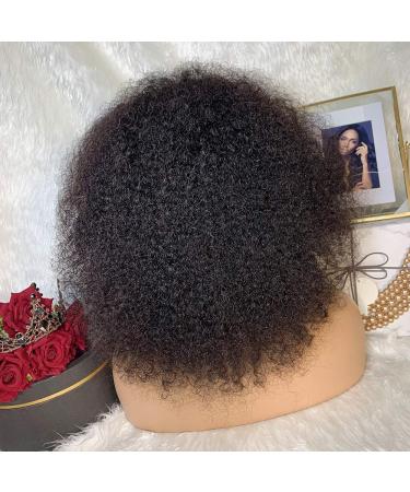 Toocci Afro Kinky Curly Wig - Brazilian Pure Hair 4x4 Lace Front Wig for Black Women | Yaki Curly 14 Inch - 180% Density - Buy Online on GoSupps.com