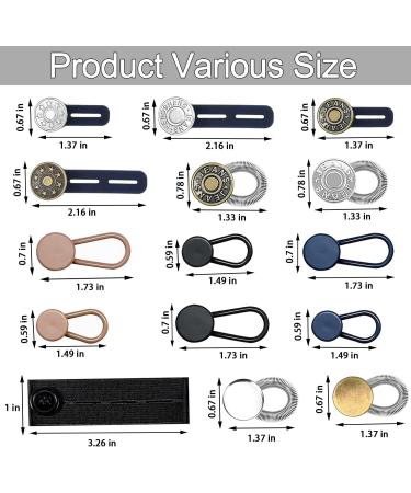 24 Pcs Button Extenders for Jeans - Adjustable Elastic Waist Extenders for Women and Men - No-Sew Invisible Set in Assorted Colors - Buy Online on GoSupps.com