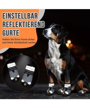 Slowton Dog Shoes - Waterproof Paw Protection Boots for Small & Medium Dogs | Non-Slip Sole & Reflective Velcro - Size 3 (S-Gray) - Buy Online on GoSupps.com