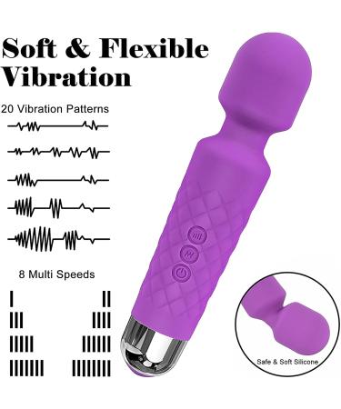 Toolodge Rechargeable Personal Massager - Cordless Handheld Portable - 20 Patterns - Whisper Quiet & Waterproof - Purple - Buy Online on GoSupps.com