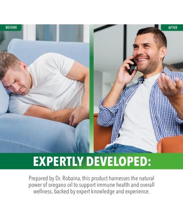 Dr. Robaina Organic Oil of Oregano Drops 87% Carvacrol Wild Greek Oregano (Hirtum) Cold-Pressed in EVOO 432 Servings Immune & Digestive Support Alcohol-Free Vegan Non-GMO 1 Unit - Buy Online on GoSupps.com