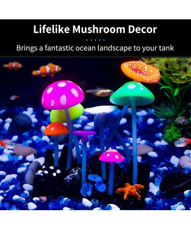Uniclife Glowing Mushroom Aquarium Plant Decor for Fish Tank Landscape - Buy Online on GoSupps.com
