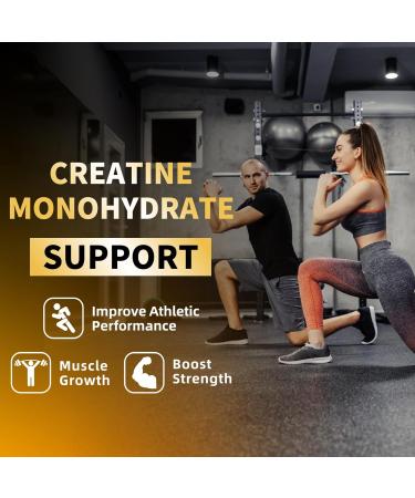 Creatine Monohydrate Gummies - Sugar Free Vegan 5g per Serving Pineapple Flavor - 120 Count for Men & Women - Buy Online on GoSupps.com