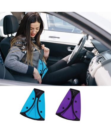 HONGXIN-SHOP Seatbelt Adjuster | Car Safety Harness Strap | Seat Belt Protector Clip Covers | Purple Blue | 2 Pieces - Buy Online on GoSupps.com