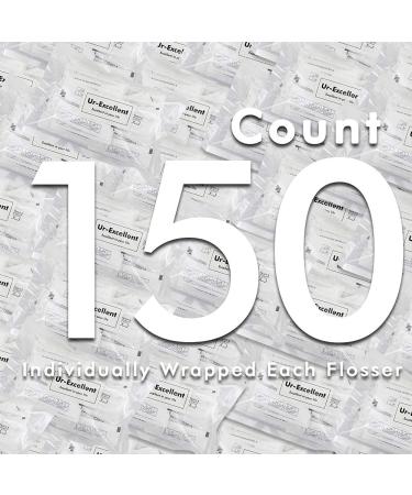 150 Count Individually Wrapped Dental Flossers - Travel-Sized Floss Picks for Oral Care on-the-go - Buy Online on GoSupps.com