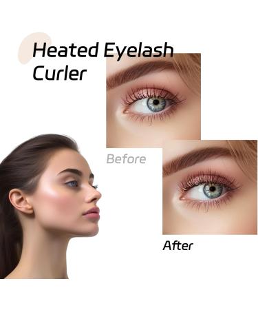 Buy Rechargeable Heated Eyelash Curler - Portable Electric Lash Curler with 2 Heating Modes & Sensing Silicone Pad - Ideal Makeup Tool for Women - Buy Online on GoSupps.com
