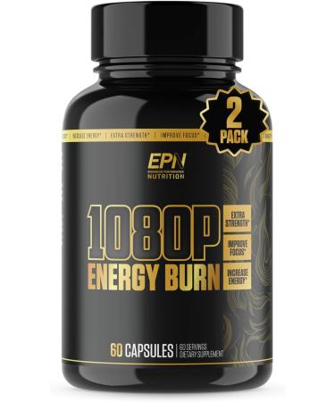 1080p Thermogenic Energy Burn | #1 Rated Energy & Pre Workout for Men & Women | Supports Healthy Metabolism w/L-Carnitine, Yohimbe Bark, Green Tea, Caffeine + More - 120 Servings