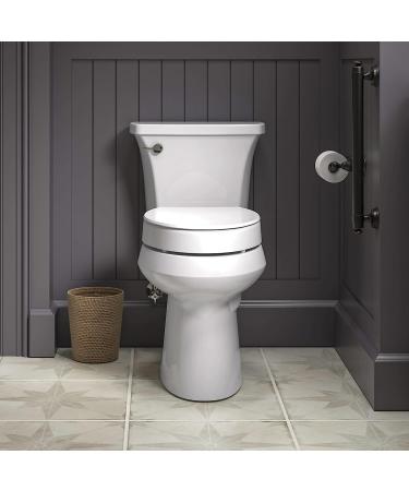 KOHLER Hyten Elevated Quiet-Close Elongated Toilet Seat - White | Comfortable and Stylish Upgrade - Buy Online on GoSupps.com