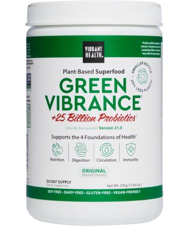 Vibrant Health Green Vibrance +25 Billion Probiotics original Version 21.0 11.64 oz (330 g)