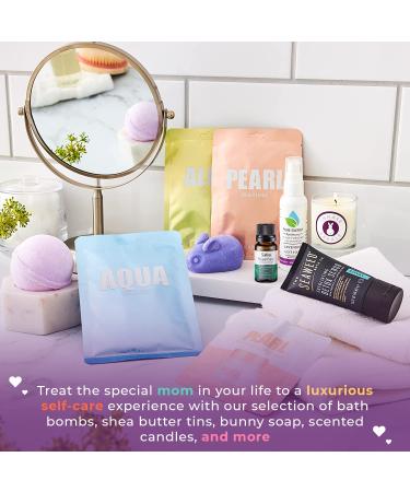 Self Care Gift Basket for Mom - Cruelty-Free Bath & Spa Set with Bath Bombs, Shea Butter Tin, Bunny Soap, Scented Candles & More - Perfect Gift for Women - Buy Online on GoSupps.com