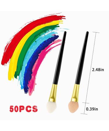 Sponge Paint Brush - 50pc Eyeshadow Applicators for Art & Eye Makeup | Reusable Small Brush Tools - Buy Online on GoSupps.com