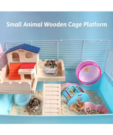 BNOSDM Hamster Wooden Platform with Climbing Ladder - Cage Accessories for Small Animals - Buy Online on GoSupps.com