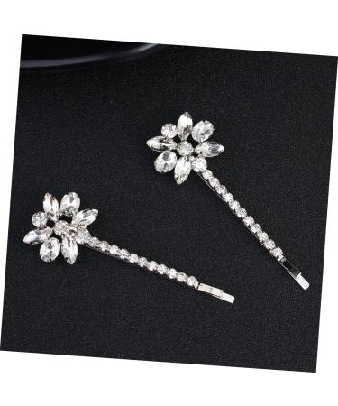 minkissy 6 Pairs Bridal Rhinestone Barrette Rhinestone Hair Accessories Rhinestone Headpiece Metal Hair Barrettes Rhinestones Hair Pin 90s Hair Accessories Flower Hair Clips for Women Bride - Buy Online on GoSupps.com