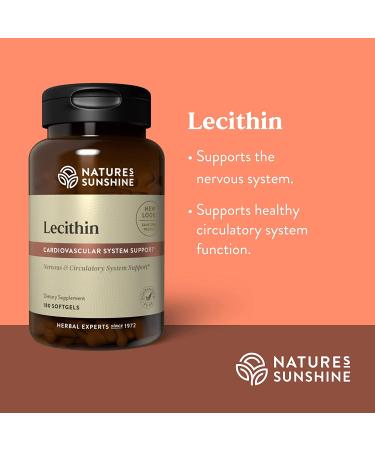 Nature's Sunshine Lecithin 180 Softgels - Healthy Brain and Liver Support - Buy Online on GoSupps.com