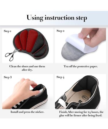 Sibba 4 Pairs High Heels Cushion Pads and Heel Grips for Shoes - Prevent Slipping and Blisters - Black - Buy Online on GoSupps.com