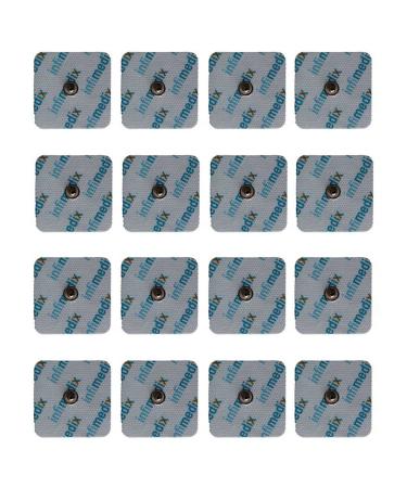 16 x TENS electrodes with 3.5 mm snap connection 45x45 mm for TENS/EMS