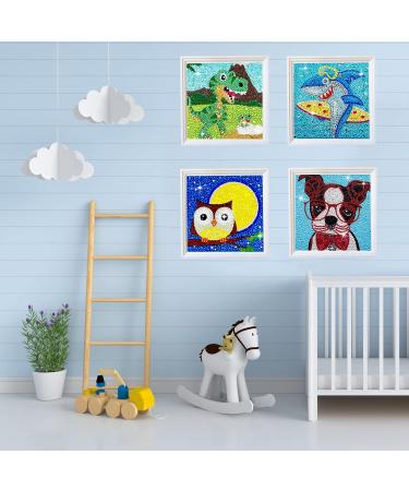 4 Pack Kids Diamond Art Kits - DIY Gem Painting Set for Home Decor - Full Drill 5D Diamond Painting - Easy Craft Project for Ages 8-12 - 6X6 Inch - Buy Online on GoSupps.com