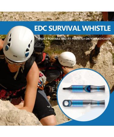 WeKnife Titanium Emergency Whistle with Paracord - Loud Blast for Safety in Kayaking, Boating, Camping & Hunting - Coyote Blue - Buy Online on GoSupps.com