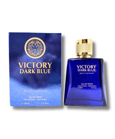 POUR HOMME VICTORY DARK BLUE EAU DE TOILETTE 3.4 FL. OZ Aromatic Fougere fragrance for Men.