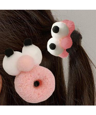 Funny Hair Clips - Scrunchy Hair Ties High Elasticity Big Eyes Funny Hair Ties Girls Daily Hair Accessories For Playful Styles & Firm Grip Pink - Buy Online on GoSupps.com