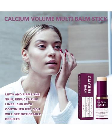 0.3 OZ Calcium Volume Multi Balm Stick Korean Collagen Anti Wrinkle Calcium Balm Moisturing Stick Anti-aging Hydrating Firming Skin Almond & Vitamin E for Eyes Neck Face (2) - Buy Online on GoSupps.com