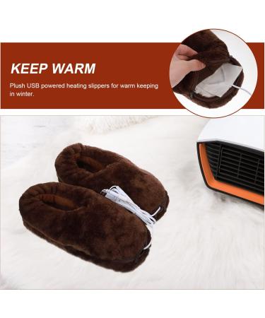 Ciieeo USB Electric Heating Slippers - Comfortable Plush Foot Warmers for Winter - Free Size Heated Shoes - Buy Online on GoSupps.com