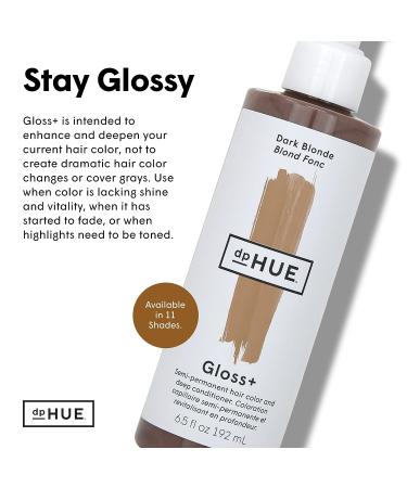 dpHUE Gloss+ Dark Blonde 6.5 oz: Color-Boosting Semi-Permanent Hair Dye & Conditioner for Natural or Color-Treated Hair - Vegan & Gluten-Free - Buy Online on GoSupps.com