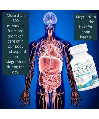 Kappa Nutrition Magnesium LThreonate 2253mg Per Serving Providing 420mg Elemental Bisglycinate Chelate Malate  (90 Capsules)  - Buy Online on GoSupps.com