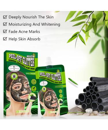 AICHUN BEAUTY Bamboo Charcoal Aloe Vera Peel-Off Mask | Oil-Control Anti-Acne Moisturizing Detox | 120ml Facial Therapy - Buy Online on GoSupps.com