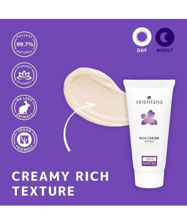Orientana - Natural Rich Face Cream Saffron | 99.7% Natural Organic | Shea Butter | Anti Aging Acne Dark Spots & Redness Moisturiser For Women | Hydrating Firming Mature Sensitive Skin - 30g - Buy Online on GoSupps.com