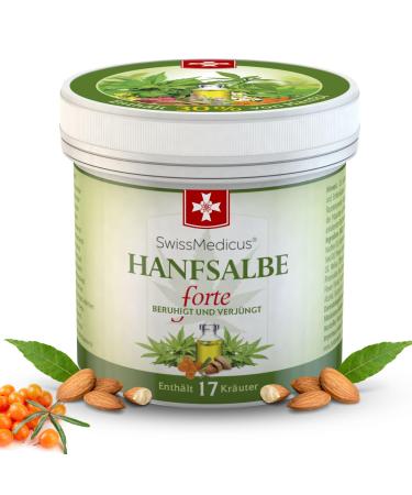 Swissmedicus Hemp Ointment Forte - 30% Hemp Oil for Acne Eczema & Psoriasis - Natural Vegan 125ml Remedy for Problematic Skin - Buy Online on GoSupps.com
