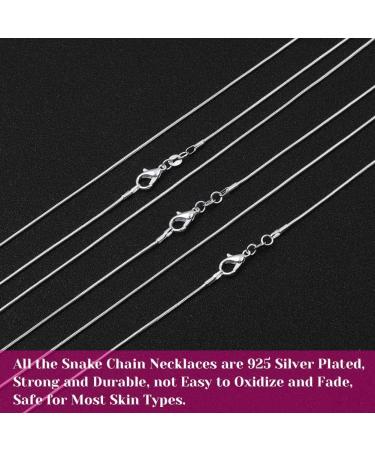 Paxcoo 30 Pack Bulk 24 Inch Silver Plated Snake Chains for Jewelry Making - 1.2mm - Buy Online on GoSupps.com