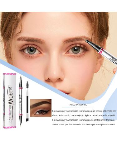 Curved eyebrow pencil curved eyebrow pen - 2-in-1 eyeliner pencil with eyebrow pen | Natural-looking eyebrow pencil for travel shopping business trips - Buy Online on GoSupps.com