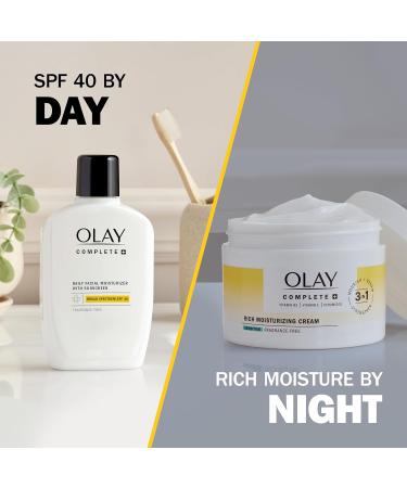 Olay Complete + Rich Moisturizing Cream Fragrance-Free 3-in-1 Hydrating Face Cream for Dry Skin with Vitamin B3 Vitamin E and Ceramides 251 mL 251 ml (Pack of 1) - Buy Online on GoSupps.com