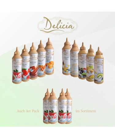 Delicia Banana Desserts Sauce - 600g Seductive Topping for Creative Desserts | Versatile Use for International Shipping - Buy Online on GoSupps.com