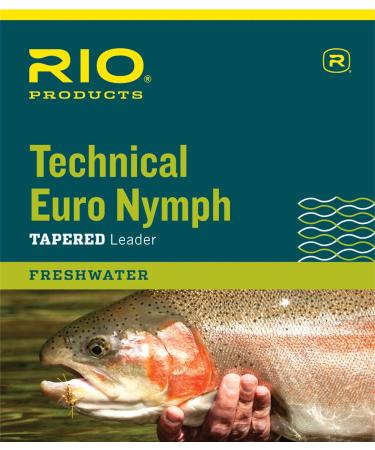 RIO Technical Euro Nymph Leader with Tippet Ring Pink/Chartreuse 14ft - 2X/4X - Buy Online on GoSupps.com