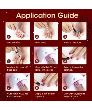 Gellen Gel Nail Polish Kit - Christmas Festive White Green Red Blue Silver Gold Glitter Gel Polish Kit 6 Colors Collection for Christmas Holiday DIY Salon/Home Manicure Festival Gift Set For Women Golden Paradise - Buy Online on GoSupps.com