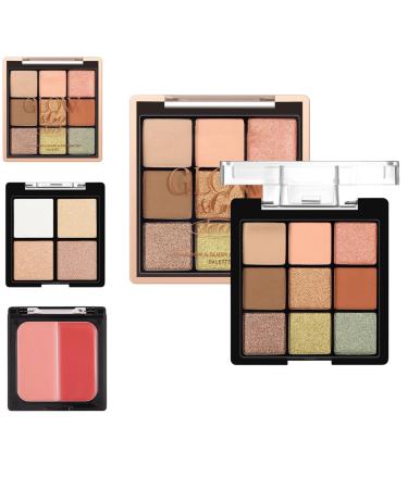 G n rique Makeup Palette for Women - Makeup Eyeshadow Palette Blush Highlighter - Satin and Matte Effects Cosmetics Soft Beauty for Evening and Travel