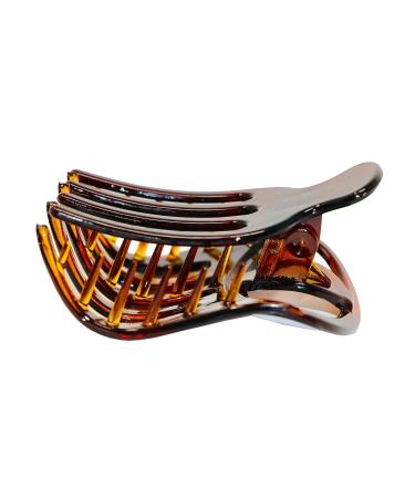 Parcelona French Curvy Oval Paw Tortoise Shell Brown Hair Claw Clip for Women and Girls - Buy Online on GoSupps.com