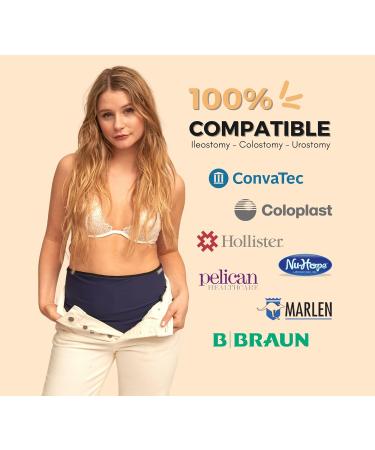 SIIL Stoma Belt | Blue Ostomy Bathing Belt for Men | Comfortable Stoma Support & Bandage - Buy Online on GoSupps.com