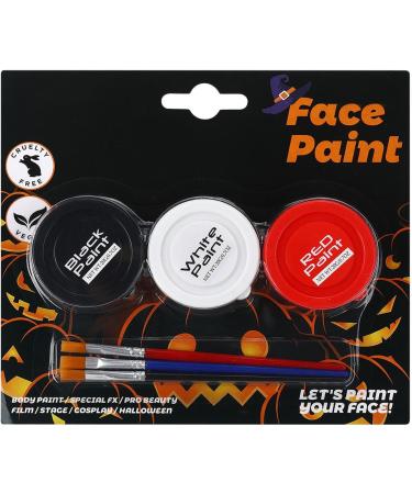  xowwyue Body Paint for Skin | Washable Makeup Cream - 3 Makeup Colors for Parties Gothic Parties Sporting Events Women's Clown Vampire Witch - Buy Online on GoSupps.com