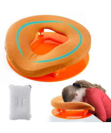 XIEEIX Face Down Pillow After Eye Surgery, Soft Silicone Cushion Massage Face Pillow, Height Adjustable Prone Pillow Retina Lying Pillow, Face Cradle for Eye Surgery