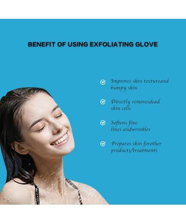 Deep Exfoliating Glove for Shower - Double-Sided Body Scrub Mitt Eco-Friendly Loofah Sponge & Dead Skin Remover - Perfect for Home Spa (Yellow - Buy Online on GoSupps.com