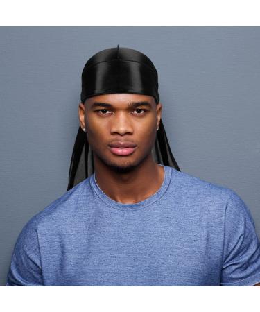 ASKNOTO 6-Piece Silky Durags with Long Tail + 2 Satin Wave Caps for Men | 360 Waves - Buy Online on GoSupps.com